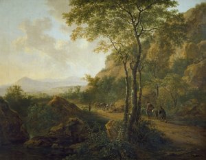 Italianate maisema ja Muleteers
